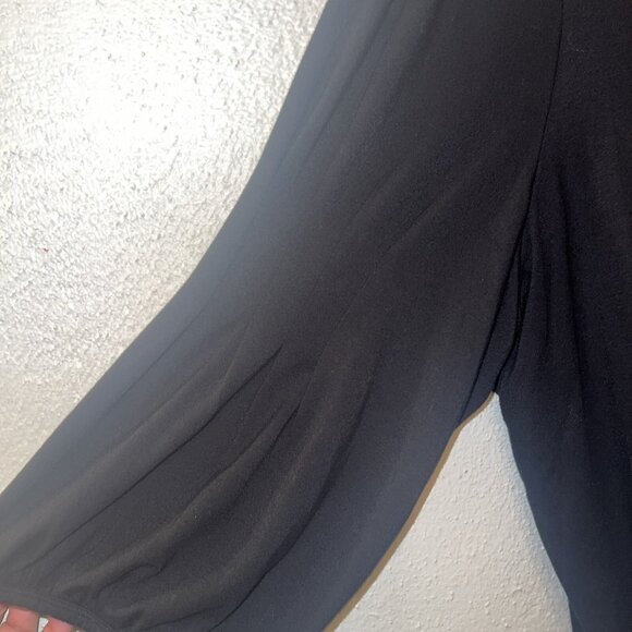 Lauren Ralph Lauren Plus Size Dolman Sleeve Metallic Knit tonic 3X, Black - Picture 4 of 8